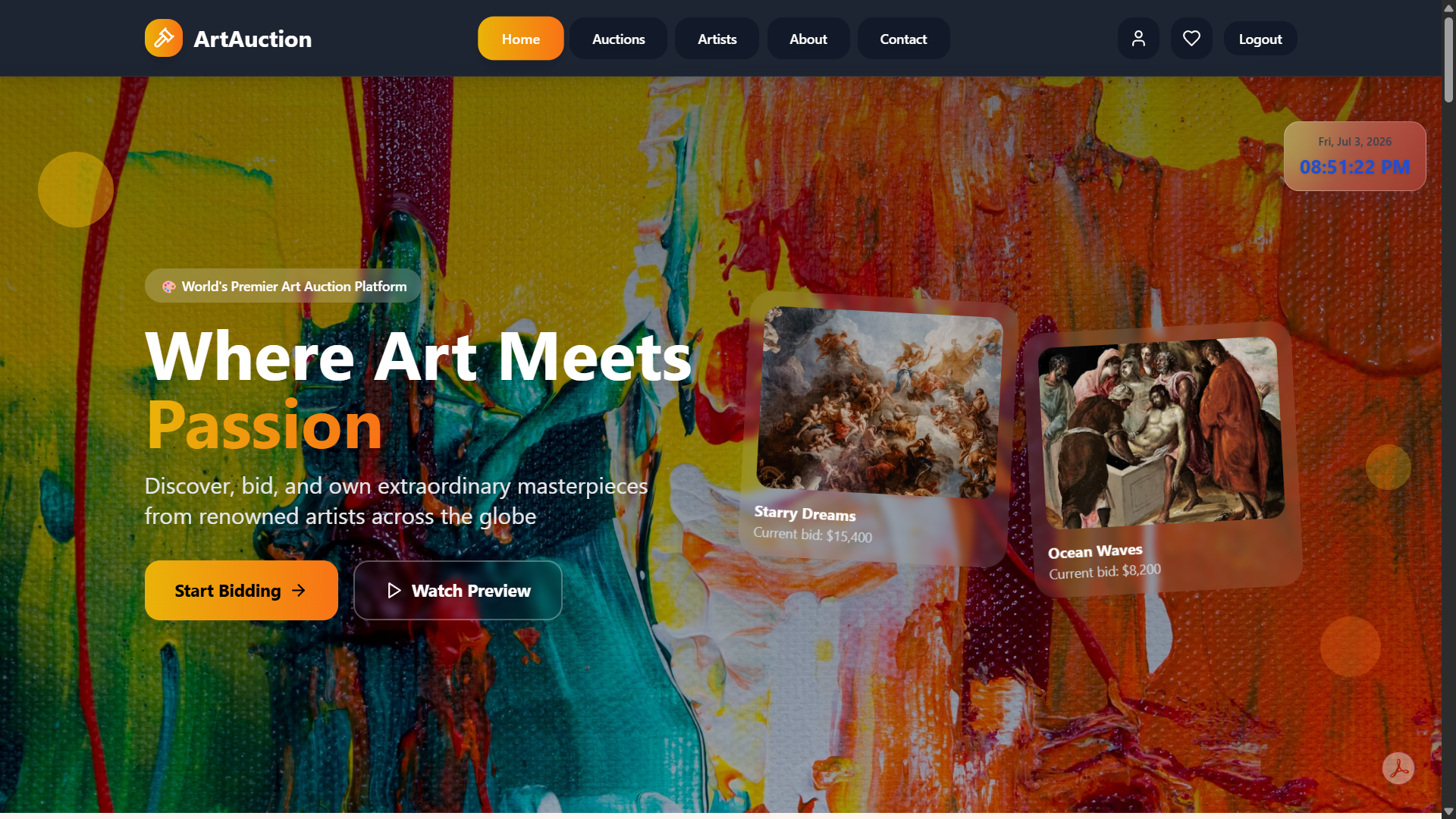 Online Painting Auction Website gallery image 1